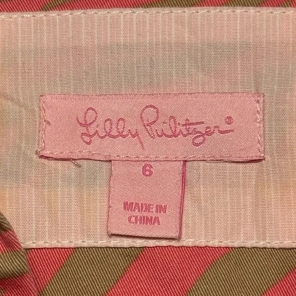 Lilly Pulitzer Apple Dress in Curious Pink Frenchie Print Women's size 6 Peacock - Picture 6 of 9